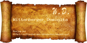 Wittenberger Dominika névjegykártya